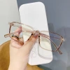 Natural face glasses frame myopia finished glasses 90TR anti-blue light flat glasses for women, Korean version retro frame for students, male Specification image